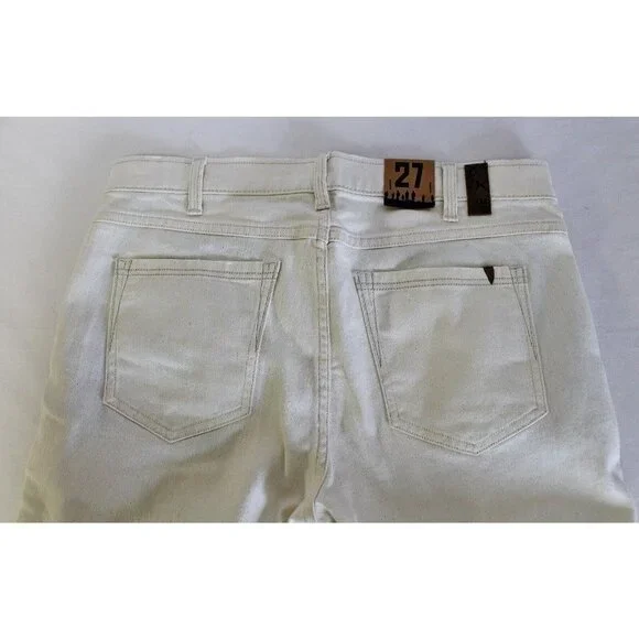 MADEWELL SKARGORN THORN SLIM SLOUCH JEANS IVORY BITE SIZE 27 NWT A7295 - Picture 3 of 4
